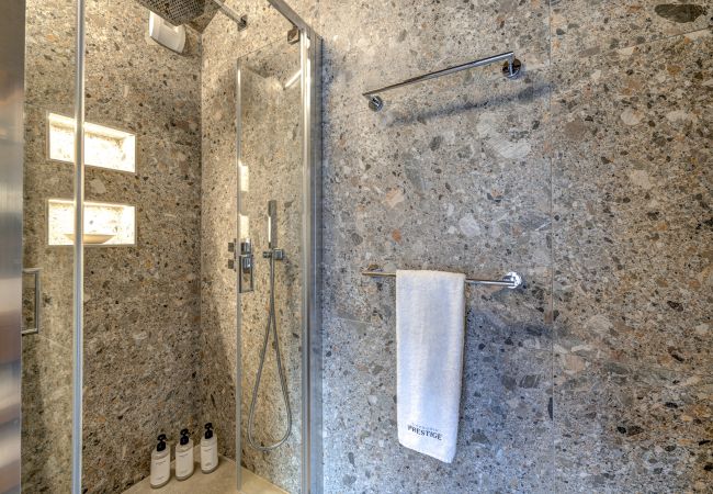 Bedroom 4, ensuite shower and basin  Bedroom 4 at Chalet les Côtés du Lavancher  has an ensuite shower and basin.